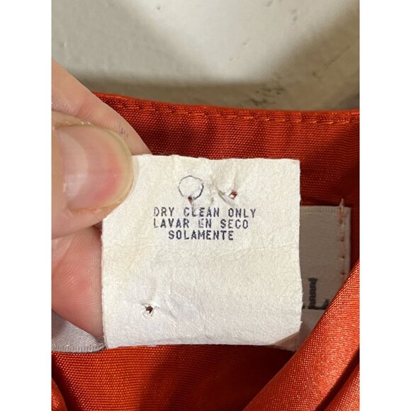 Retro Babydoll Tank Midi Orange 16 Floral Festive Wedding Classic Chic Boho 80s - Picture 7 of 10